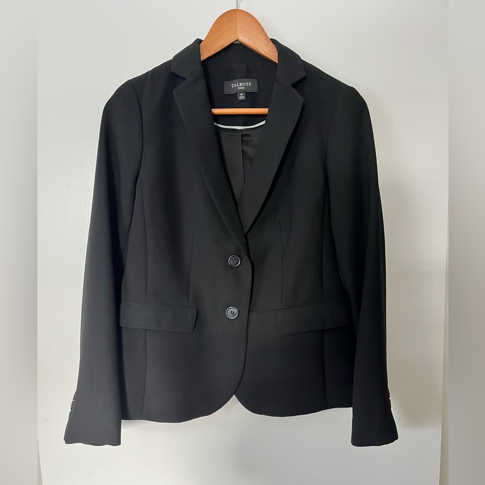 Talbots Petites Black Suite Jacket Size 6 Petite